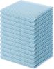 100% Cotton Waffle Weave Kitchen Dish Cloths, Ultra Soft Absorbent Quick Drying Dish Towels, 12 x 12 Inches, 12-Pack, Sky Blue