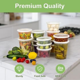 60 Sets (120-Piece) Deli Containers with Lids 16 oz, Leak-Proof & BPA Free Airtight Takeout Plastic Food Storage Containers for Soup