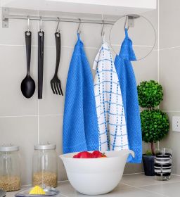 Towels - Kitchen Towels 12 Pack, 15 x 25 Inches, 100% Ring Spun Cotton Super Soft and Absorbent Linen Dish, Tea and Bar Towels Set, Blue