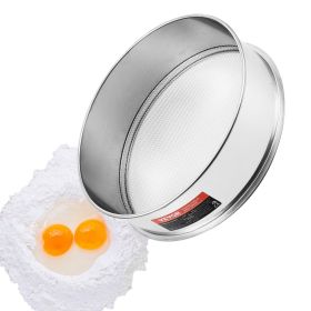 Flour Sieve Fine Mesh, 10 Mesh Flour Sifter, 304 Stainless Steel Fine Mesh Sifter Food-grade, Dia. 12.6" Fine Mesh Strainers for Baking