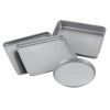 Bakeware 4 Pcs Nonstick Toaster Oven Pan Set, Dishwasher Safe and Oven Safe to 450Â°F, Gray