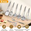 8 Pcs Cooking Utensils Set, Stainless Steel Kitchen Utensils,