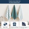 Kitchen Towels & Dishcloths Set of 12-100% Cotton, Quick-Drying 18' x 28' Absorbent Dish & Tea Towels, Soft Hand Towels for Kitchen - Aqua