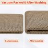 100% Cotton Waffle Weave Kitchen Dish Cloths, Ultra Soft Absorbent Quick Drying Dish Towels, 12 x 12 Inches, 12-Pack, Tan
