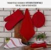 Linen 16 Pc Kitchen Dish Towels Set - 6 Absorbent Terry Kitchen Hand Towels, 6 Dish Cloths for Washing Dishes