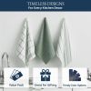 Kitchen Towels Set - Pack of 12 Cotton Dish Towels for Drying Dishes, 18'x 28', Premium Hand Towels, Tea Towel, Quick Drying Kitchen Towel Set - Olive