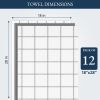 Kitchen Towels & Dishcloths Set of 12-100% Cotton, Quick-Drying 18' x 28' Absorbent Dish & Tea Towels, Soft Hand Towels for Kitchen - Grey