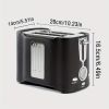 (FST-MBJ-110V)2 Slice Toaster, Quick & Even Results Every Time, Wide Slots Fit Any Size Bread Drop-Down Crumb Tray for Easy Clean Up, Stainless Steel