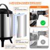 Stainless Steel Insulated Beverage Dispenser, 1.5 Gallon 6 Liter, Thermal Hot and Cold Drink Server Dispenser with Spigot Handle