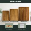 Teak Cutting Board Set for Kitchen