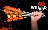 Stainless Steel 13.2" Long Flat Barbecue Skewers,20PCS/40PCS BBQ Kebab Skewers with Portable Metal Storage Tube