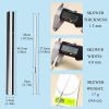Stainless Steel 14.8" Long Flat Barbecue Skewers,20PCS/40PCS BBQ Kebab Skewers with Portable Metal Storage Tube