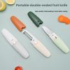 Green 2-in-1 Multi-Function Fruit Knife - Peeling & Slicing Tool for All Fruits - Easy to Use & Durable Kitchen Gadget