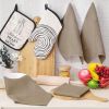 100% Cotton Waffle Weave Kitchen Dish Cloths, Ultra Soft Absorbent Quick Drying Dish Towels, 12 x 12 Inches, 12-Pack, Tan