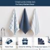 Dish Towels Set of 12-18' x 28' Soft, Absorbent Cotton Kitchen Towels, Quick-Drying Tea & Hand Towels, Premium Decorative Dish Cloths - Indigo