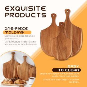 Antibacterial, durable pizza and cutting board with a thickness of 2.8 cm, dimensions 40×25×1.2 cm; made from acacia wood for eco-friendly (PS5201: PS5202)