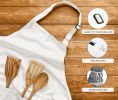 Kitchen 2 Pack Bib Apron, Adjustable with 2 Pockets, Water and Oil Resistant, Cooking Kitchen Chef Apron for Women Men